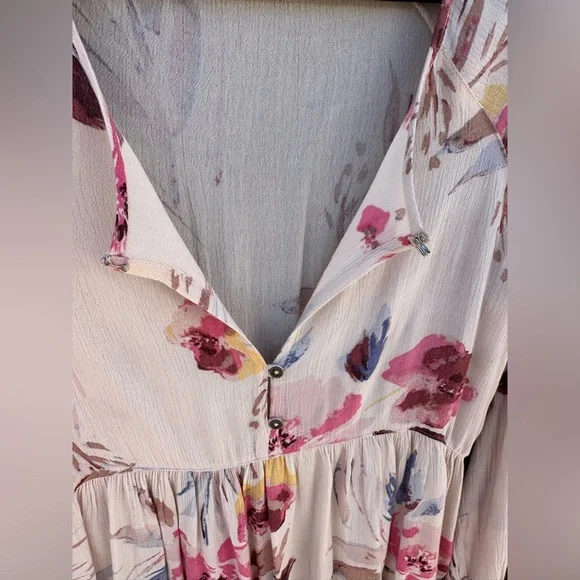 Billabong Until Tomorrow Floral Dress White & Pink Short Mini Casual Dress - Picture 10 of 16